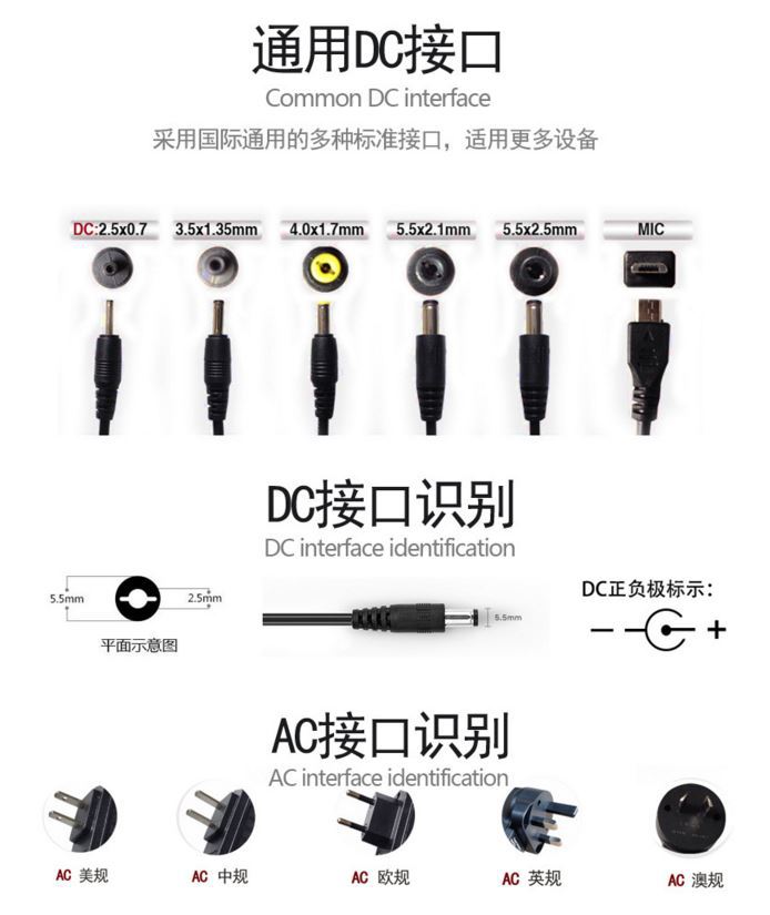 12V0.5A转换头电源